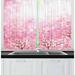 East Urban Home 2 Piece Japanese Cherry Blossom Sakura Tree w/ Romantic Influence Nature Theme Kitchen Curtain | 39 H x 55 W x 0.1 D in | Wayfair