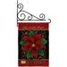 Breeze Decor Seasons Greetings Poinsettia 2-Sided Polyester 19 x 13 in. Garden Flag in Black/Red | 18.5 H x 13 W x 0.1 D in | Wayfair