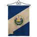 Breeze Decor El Salvador of the World 2-Sided Burlap 19 x 13 in. Garden Flag in Blue/Brown | 18.5 H x 13 W x 0.1 D in | Wayfair
