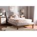 Latitude Run® Dvergheim Twin Platform Bed Wood & /Upholstered/Polyester in Gray/Brown | 39.96 H x 44.29 W x 82.28 D in | Wayfair