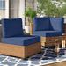 Sol 72 Outdoor™ Waterbury Outdoor Cushion Cover Acrylic in Gray/Blue | 6 H in | Wayfair 9F83E1D31FB44DAC9FA28CCD67994EBE