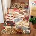Brown/White 27 x 0.63 in Area Rug - World Menagerie Arber Floral Handmade Tufted Wool Multicolor Area Rug Wool | 27 W x 0.63 D in | Wayfair