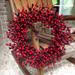 Millwood Pines 22" Berry Wreath in Red | 22 H x 22 W x 5 D in | Wayfair 91375W