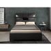 Wade Logan® Araiya Music Standard Bed Upholstered/Faux leather in Black | 53.5 H x 65 W x 96 D in | Wayfair 7CF2940335FB451F8D17AE5E11C9CEE9