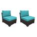 Kathy Ireland Homes & Gardens River Brook Armless Patio Chair in Blue kathy ireland Homes & Gardens by TK Classics | Wayfair KI043B-AS-DB-ARUBA