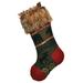 The Holiday Aisle® Christmas Stocking Polyester in Black/Green/Red | 20 H x 14 W in | Wayfair S-66