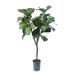 Gracie Oaks Ayleth Artificial Flowers & Plants Fiddle Leaf Fig Tree in Pot Plastic | 47 H x 20 W x 20 D in | Wayfair