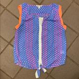 American Eagle Outfitters Tops | American Eagle Bright Color Tie Sleeveless Blouse | Color: Blue/Pink | Size: Xs