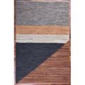 White 24 x 0.5 in Area Rug - Union Rustic Brundage Handmade Leather/Cotton Brown/Gray Area Rug Leather/Cotton | 24 W x 0.5 D in | Wayfair