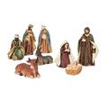 KAE Christmas Nativity Set With Traditional Polyresin Christmas Story Figures - 6 designs available (8 x Trad Multi-colour 21cm)