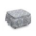 East Urban Home Turkish Persian Swirl 2 Piece Box Cushion Ottoman Slipcover Set Polyester in Gray | 16 H x 38 W x 0.1 D in | Wayfair