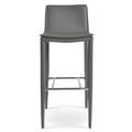 sohoConcept Tiffany Stool Upholstered/Leather/Metal/Faux leather in Gray/Brown | 38 H x 17 W x 18.5 D in | Wayfair DC1052-3