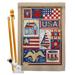 Breeze Decor Impressions 2-Sided Polyester 40 x 28 in. Flag set in Blue/Brown | 40 H x 28 W x 1 D in | Wayfair BD-PA-HS-111077-IP-BO-D-US17-AM