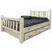 Loon Peak® Homestead Collection Lodge Pole Pine Storage Bed Wood in White | 47 H x 76 W x 98 D in | Wayfair B12D57B7432D4AAD8C5B233DD3E5D760