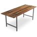 Millwood Pines Braddock Fir Solid Wood Dining Table Wood/Metal in Green | 42 H x 42 W x 48 D in | Wayfair 51F76B82A80E473B98A201BBE7480FD6
