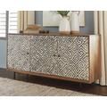 World Menagerie Noille 64" Wide Buffet Table Wood in Brown/White | 32 H x 64 W x 18 D in | Wayfair 602579D415A7436EB864D8ADA8131C1D