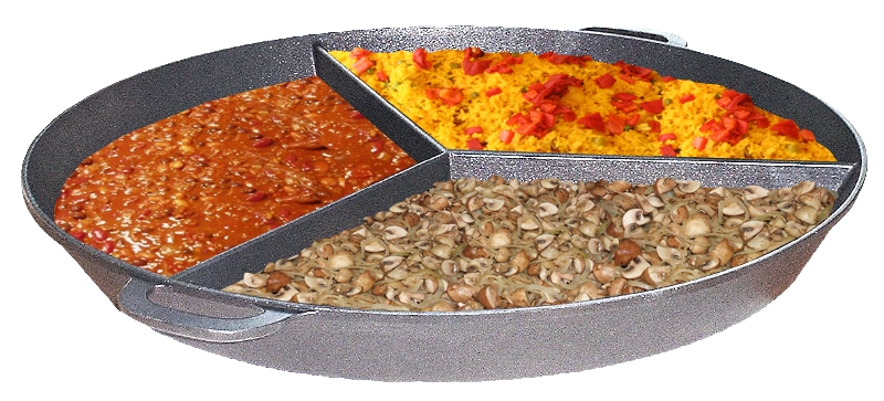 Großraumpfanne Ø 800 mm mit 3-Teilung Image