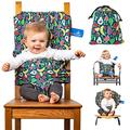 The totseat Portable Travel highchair (Multi-Coloured Fruit Design) | Compact Material Chair Harness converting All Dining Chairs into highchairs (6-30months) | Washable