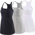 ZUMIY Women's Nursing Tanks Maternity Tops Postpartum Breastfeeding Cami Racerback (Medium, Black+Grey+White /3pack)