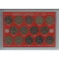 1911-1924 King George V Halfpennies Great Britain British Coin Collection Collector Halfpenny Set