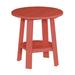 Ebern Designs Allicia Plastic Outdoor Side Table Plastic in Red | 28 H x 21 W x 21 D in | Wayfair 207D72027E4A4DBBB198EF40693B1061