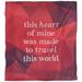 East Urban Home Quotes Faux Gemstone Travel Love Single Reversible Duvet Cover Microfiber in Red | Queen Duvet Cover | Wayfair