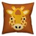 Zoomie Kids Marko Giraffe Face Friend Throw Pillow Polyester/Polyfill blend | 16 H x 16 W x 1.5 D in | Wayfair 6DA438C992564CB4898F269730370E61