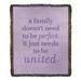 East Urban Home Handwritten Family Love Quote Cotton Woven Blanket Cotton in Indigo | 60 W in | Wayfair A62EDF7EB88D4E30A8893DB1C4527497