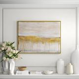 Casa Fine Arts Untitled Original No1 - Floater Frame Painting Print on Canvas Metal in Brown | 30 H x 40 W x 2 D in | Wayfair 33448-01