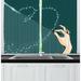 East Urban Home Halloween Witch Hand w/ Long Nails Holding a Magic Wand Evil Fairy Miracle Kitchen Curtain | 39 H x 55 W x 2.5 D in | Wayfair