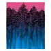 East Urban Home Forest Trees Pink Blue Soft Sherpa Blanket Microfiber/Fleece/Microfiber/Fleece | 68 W in | Wayfair 00C2B8DF57CA4B3794B04A4307FEF410