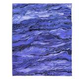 East Urban Home Marble Idea Periwinkle Blue Grey Soft Sherpa Blanket Microfiber/Fleece/Microfiber/Fleece | 51 W in | Wayfair