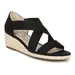 LifeStride Siesta Women's Wedge Espadrille Sandals, Size: 10, Black