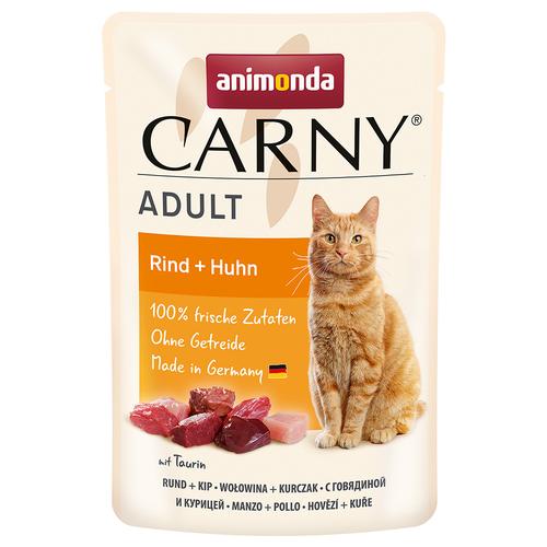 24x 85g Carny Rind + Huhn Animonda Nassfutter für Katzen
