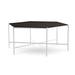 Joe Ruggiero Collection Athena Coffee Table Metal in Gray/Brown | 18 H x 43.38 W x 43.38 D in | Wayfair JR001-59-Oak-R