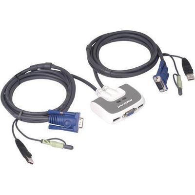 IOGEAR MiniView Micro USB Plus GCS632U Hubs & Switches