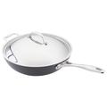 Stellar S678 30 Centimetre Wok with Lid Black