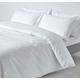 HOMESCAPES White Pure Egyptian Cotton Duvet Cover Set Double 200 TC 400 Thread Count Equivalent 2 Pillowcases Included Quilt Cover Bedding Set