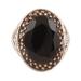 Dark Glimmer,'14-Carat Black Onyx Single-Stone Ring from India'