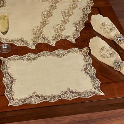 Florentina Placemats Antique Gold Set of Four, Set of Four, Antique Gold