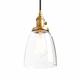 Phansthy Retro Pendant Light Industrial Vantage Lamps with Adjustable Cloth Wire Clear Glass Ceiling Light Fixtures E27 Edison Bulbs Suit for Kitchen Dining Room (Antique Brass)