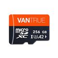 Vantrue 256GB Memory Card MicroSDXC UHS-I A2 High Speed 4K UHD Video High Speed Transfer Monitoring SD Card APC A2 with Adapter for Dash Cams, Body Cams, Action Camera, Surveillance & Security Cams