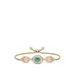 Le Vian® 1.36 Ct. T.w. Emerald And 3/4 Ct. T.w. Nude Diamonds™ Bolo Bracelet In 14K Two Tone Gold