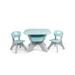 Costway Children Kids Activity Table & Chair Set Play Furniture W/Storage-Blue