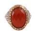 '14-Carat Red-Orange Onyx Single-Stone Ring from India'