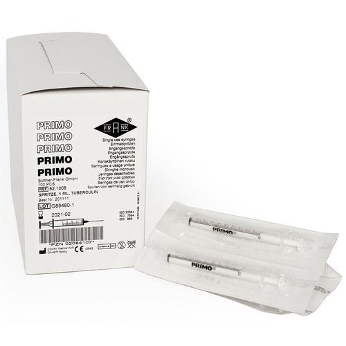 Primo Tuberkulinspritze 1 ml Luer 100x1 Spritzen