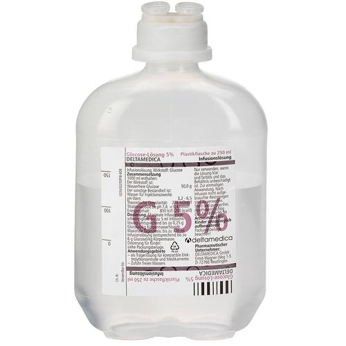 Glucose 5% Deltamedica Infusionslösung Plastikfl. 10x250 ml