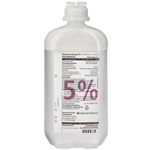 Glucose 5% Deltamedica Infusionslösung Plastikfl. 10x500 ml