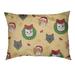 East Urban Home Christmas Cats Pattern Outdoor Designer Pillow Metal in Green/Brown | 7 H x 40 W x 30 D in | Wayfair