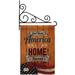 Breeze Decor America My Home 2-Sided Polyester 19 x 13 in. Flag Set in Black/Brown/Orange | 18.5 H x 13 W x 1 D in | Wayfair